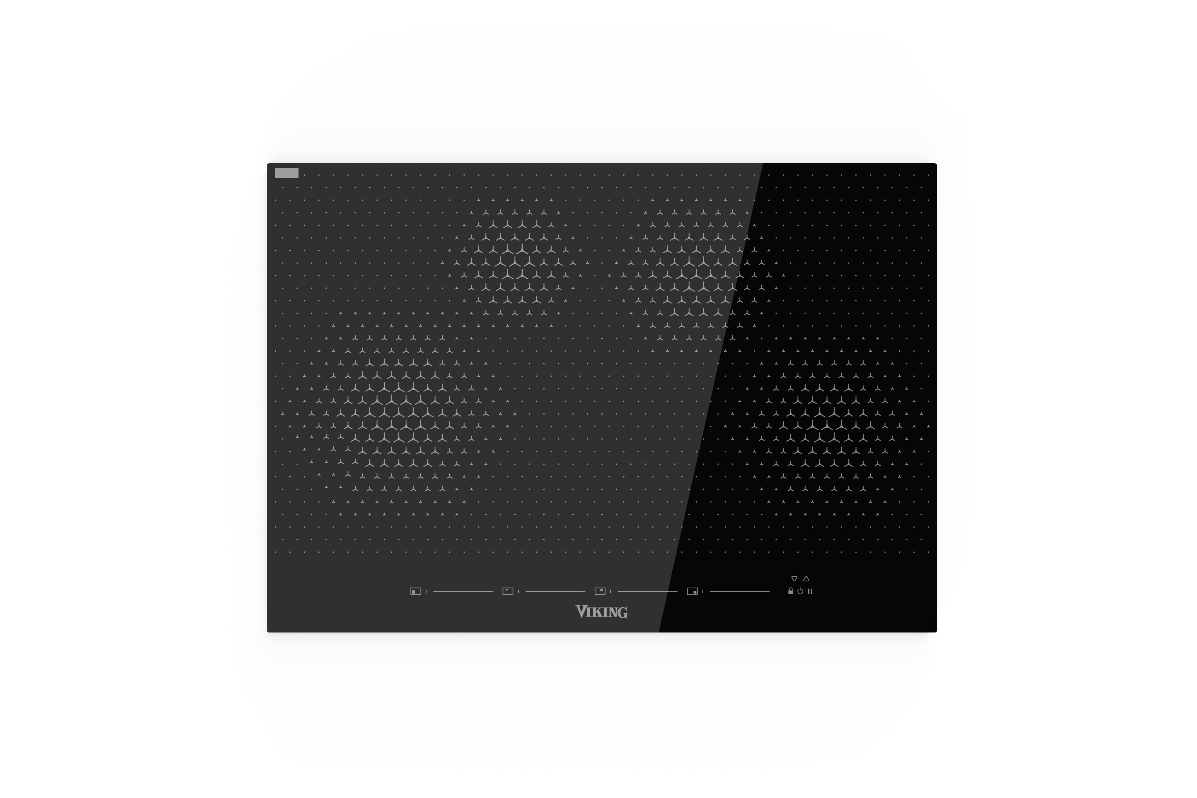 Front. Viking - RVL Built-in Induction Cooktop - Black Glass.