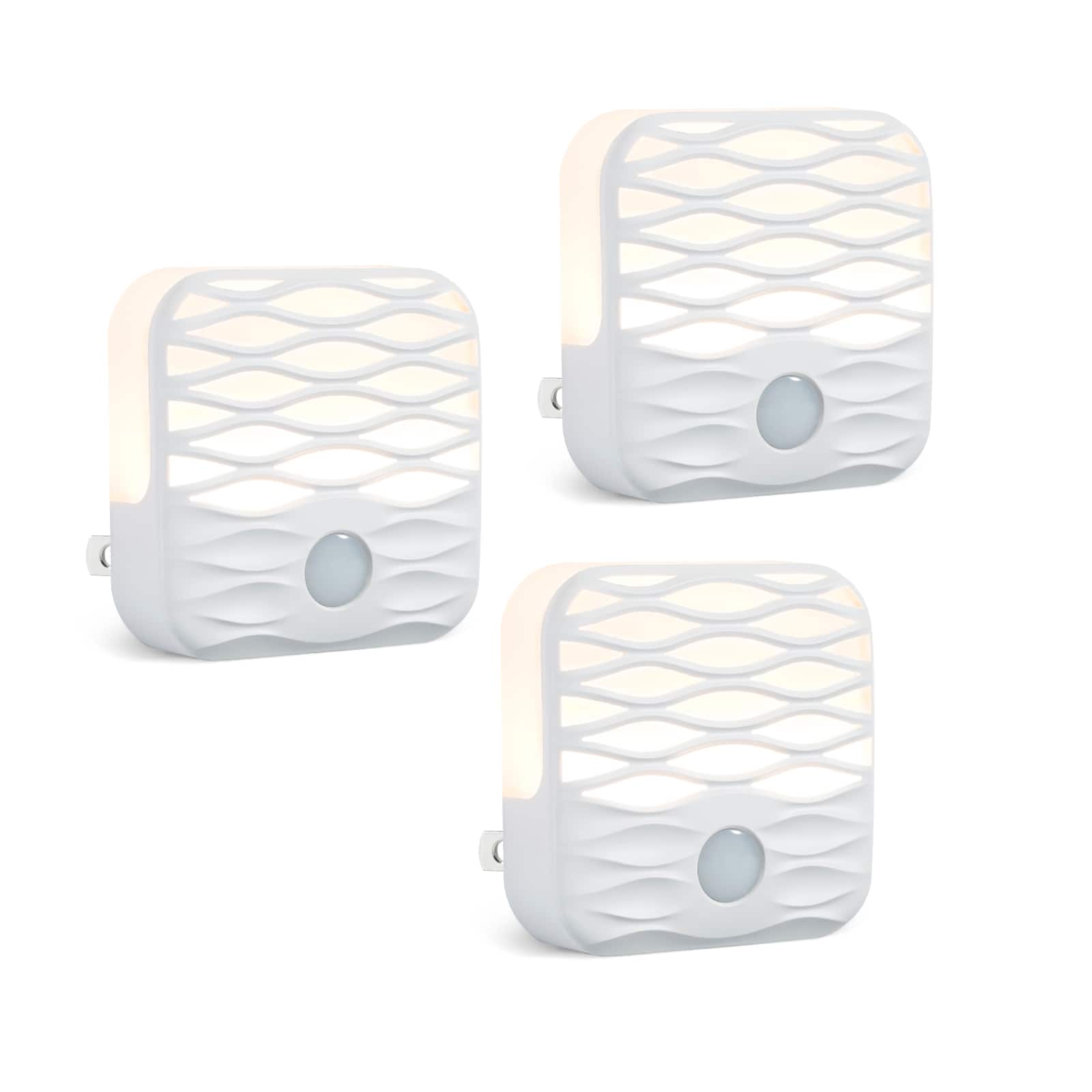 Dawnrise - Plug In Integrated LED Night Light with Light Sensor (3-Pack)