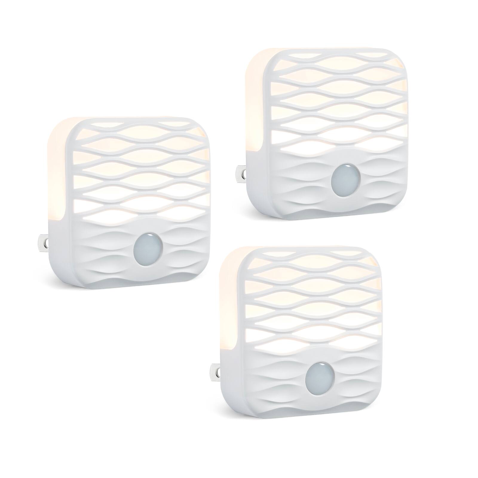 Front. Dawnrise - Plug In Integrated LED Night Light with Light Sensor (3-Pack).