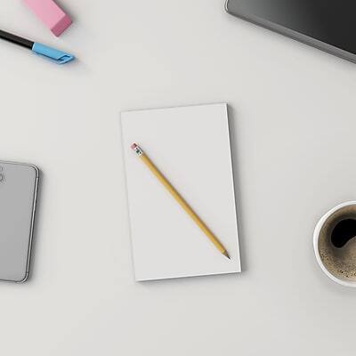 Alt View 7. Staples - Notepads, 5" x 8", Unruled, 100 Sheets/Pad, Dozen Pads/Pack - White.