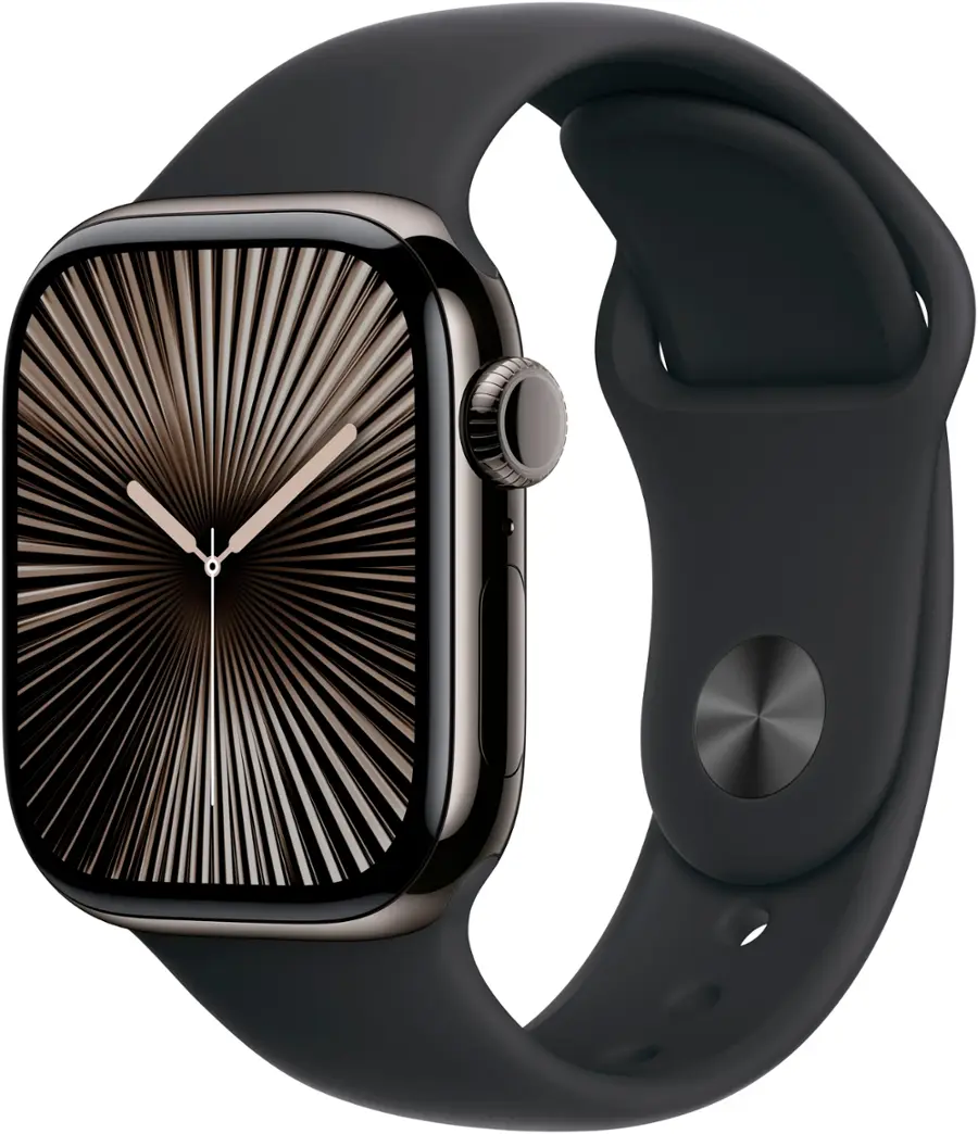 Apple Watch Series 10 (GPS+Cellular) 42mm Titanium Case with Black