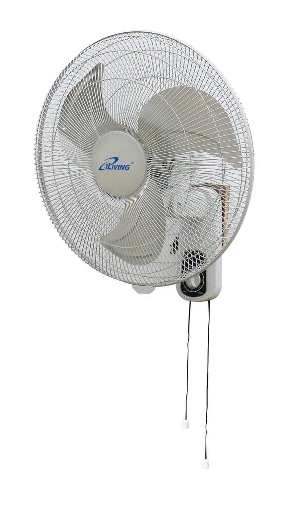 Alt View 1. iLIVING - 18" Oscillating Wall Mount Fan, 3-Speed, Adjustable Tilt, 1650 CFM, Metal Blade & Grille, for Home, Gym, Office - Gray.