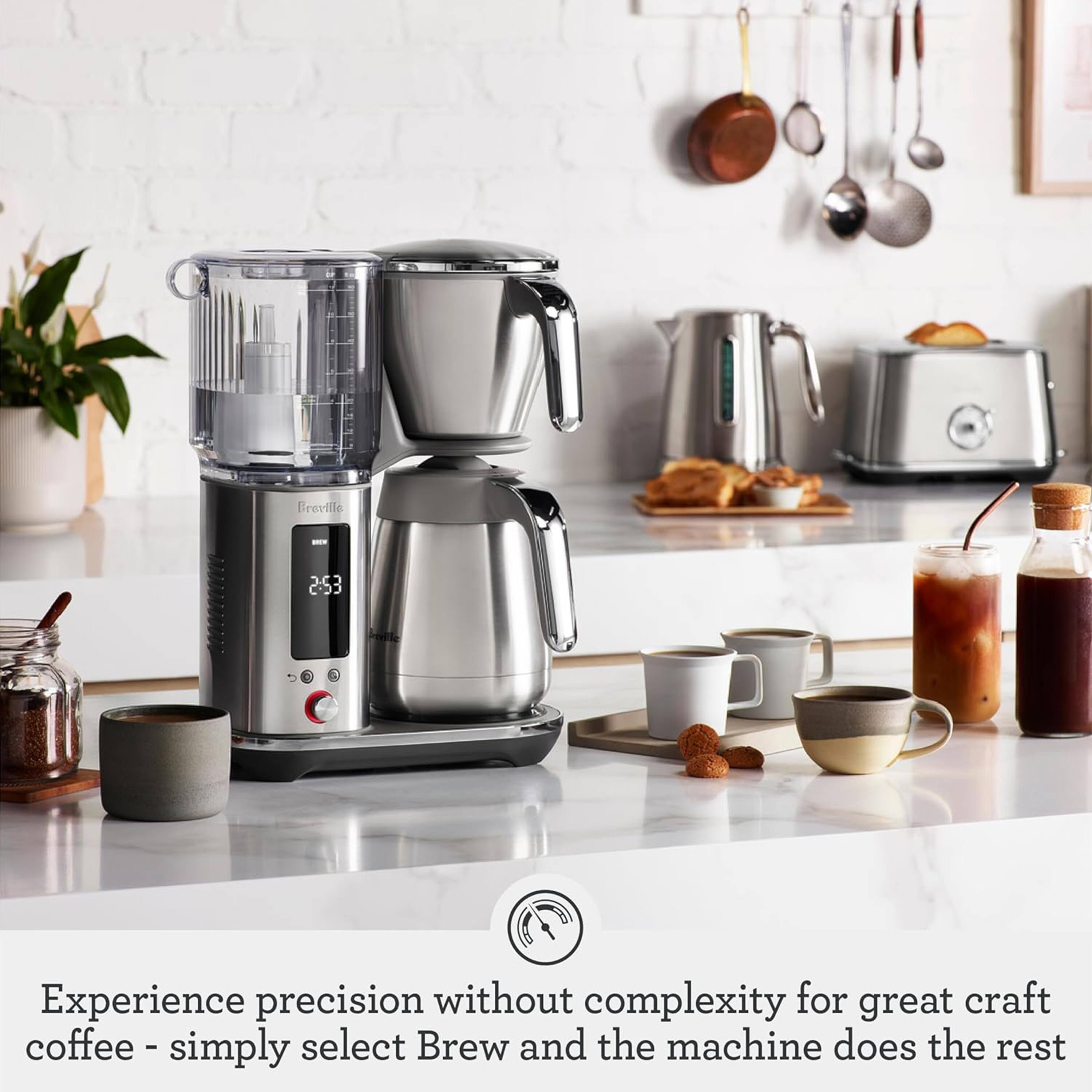 Breville 2:53

Experience precision without complexity for great craft coffee - simply select Brew and the machine does the rest