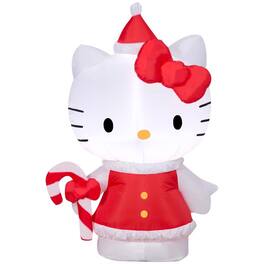 Airblown LED Hello Kitty in Holiday Dress 4 ft. Inflatable - Multicolored