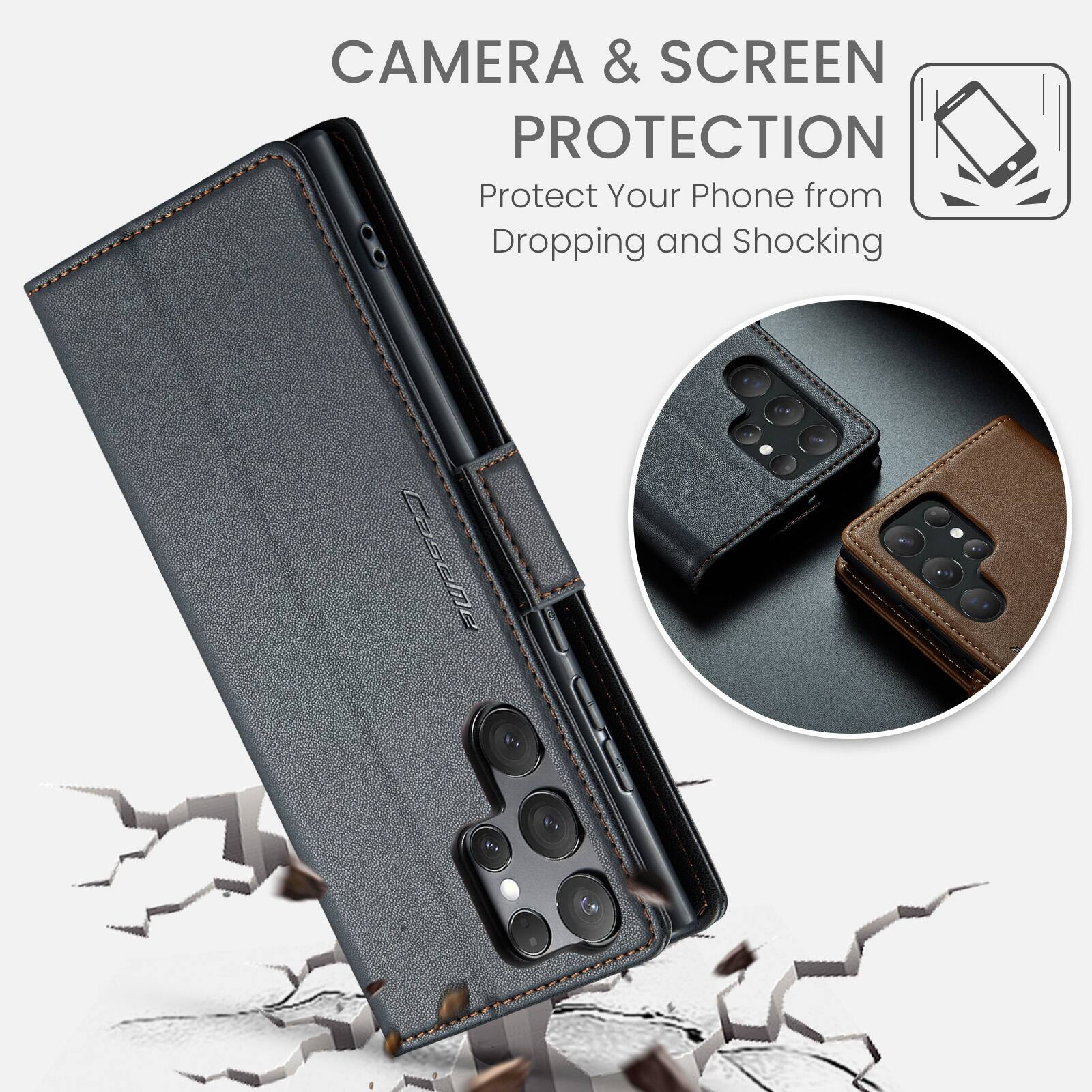 CAMERA & SCREEN PROTECTION  
Protect Your Phone from Dropping and Shocking