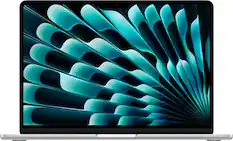 Front. Apple - MacBook Air 13-inch Laptop - M5 chip with 10-core CPU and 8-core GPU - 16GB Memory - 512GB SSD - Silver.
