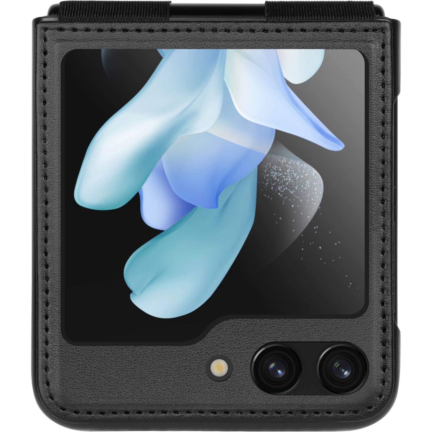 Alt View 12. SaharaCase - Leather Kickstand Case for Samsung Galaxy Z Flip5 - Black.