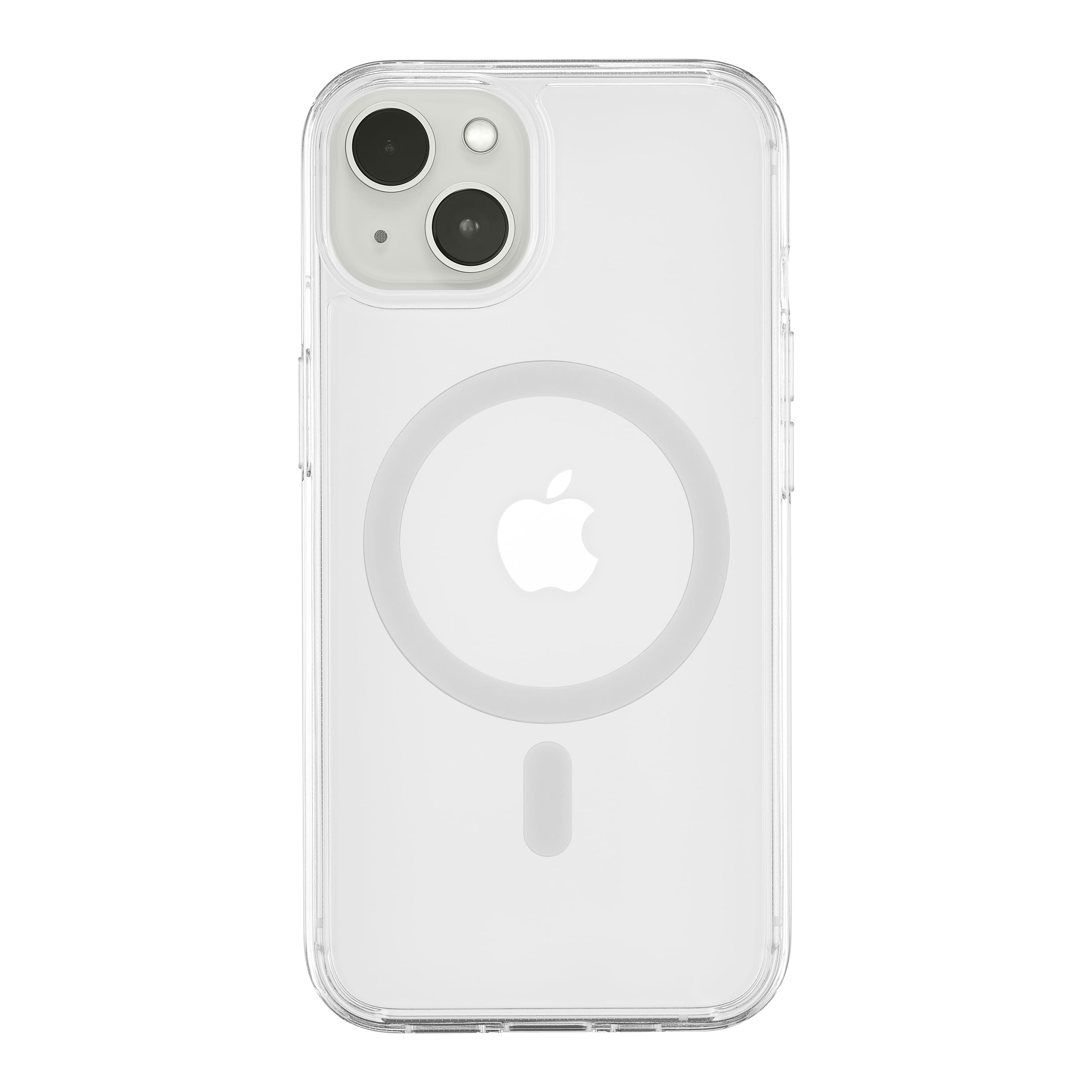 Front. Insignia™ - Hard Shell Case with MagSafe for iPhone 13 - Clear.