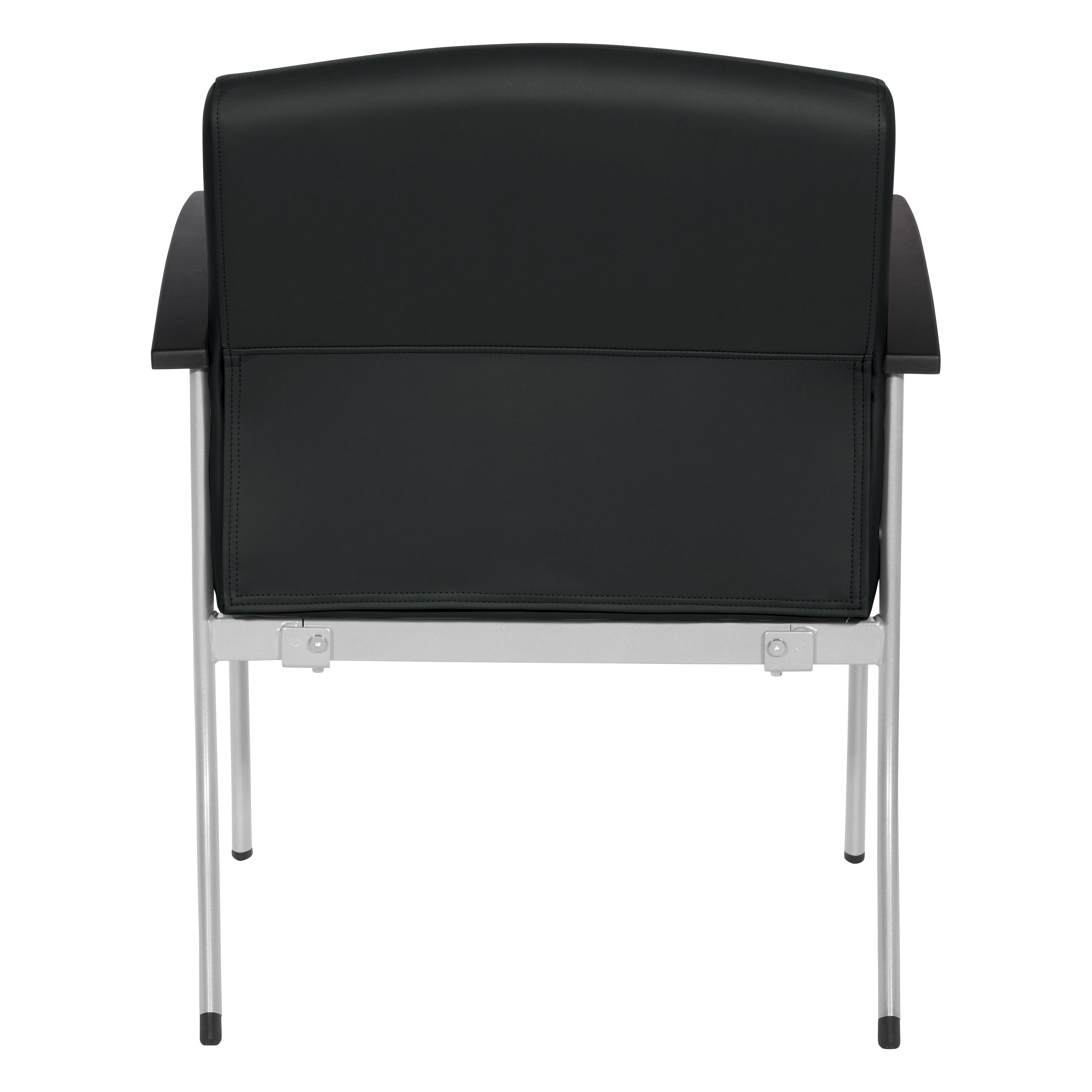 Back. Office Star Products - Big & Tall Healthcare Guest Office Chair - Dillon Black Fabric.