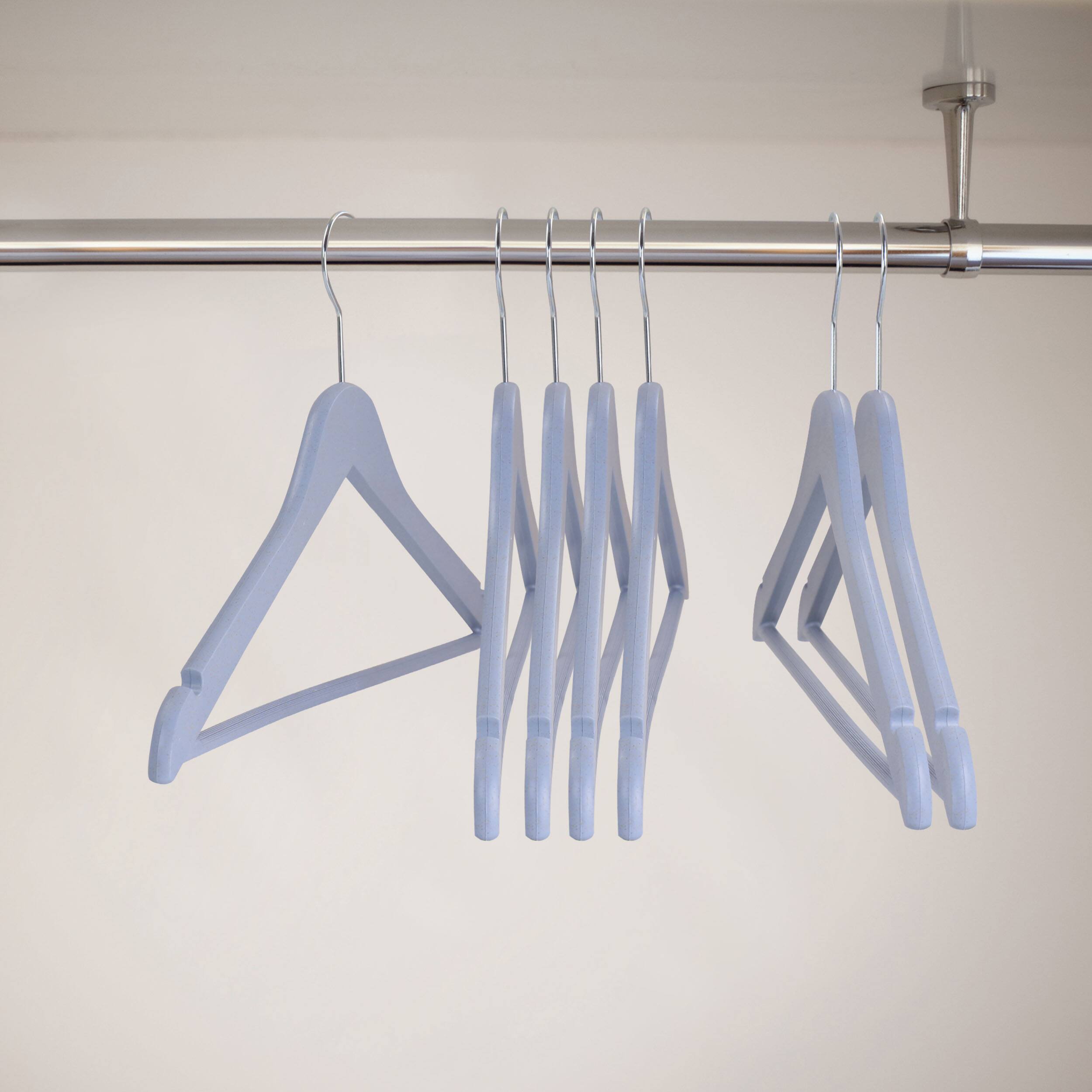 Alt View 7. Elama - Elama Home 20 Piece Eco Friendly Coat Hangers in Blue - Blue.