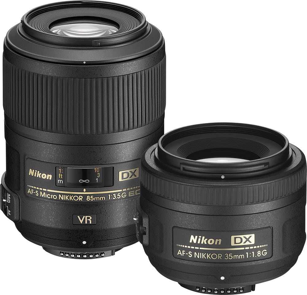 Nikon 35mm f/1.8G Portrait and 85mm f/3.5G Macro Two - Best Buy