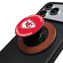 Keyscaper - Kansas City Chiefs Endzone Solid PopSockets Magnetic Phone Grip & Stand - No Size - Black
