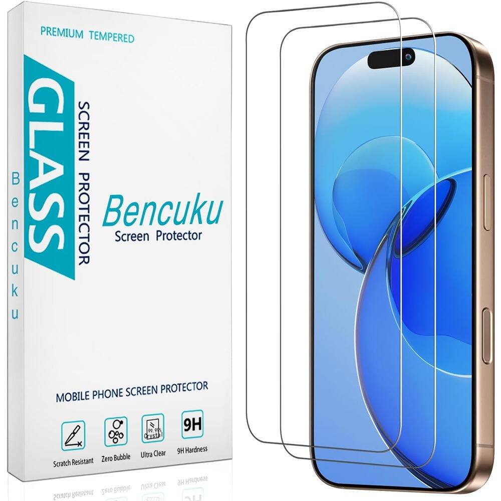 PREMIUM TEMPERED  
GLASS SCREEN PROTECTOR  
Bencuku  
Screen Protector  

MOBILE PHONE SCREEN PROTECTOR  

Scratch Resistant  
Zero Bubble  
Ultra Clear  
9H Hardness  

9H