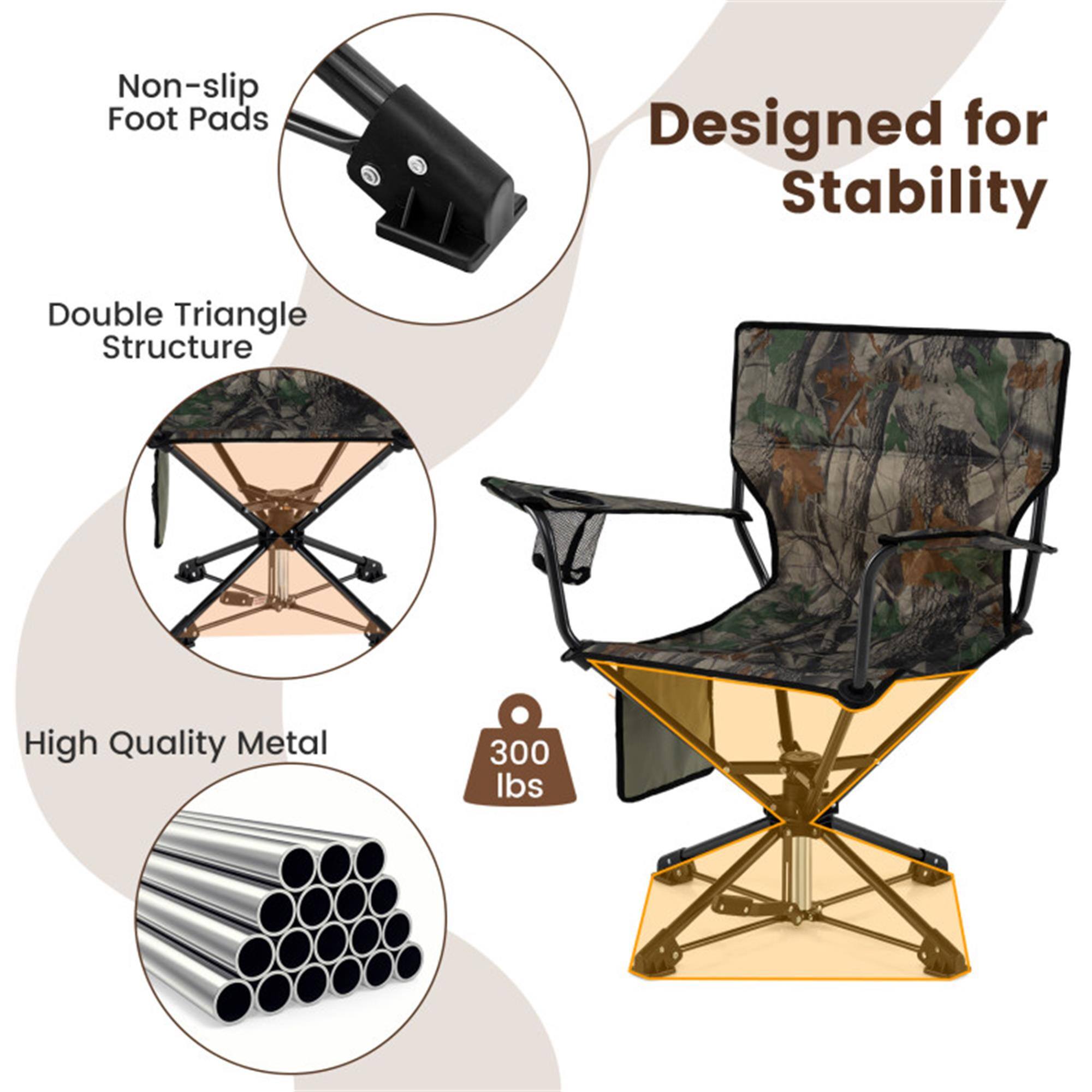 Non-slip Foot Pads  
Double Triangle Structure  
High Quality Metal  
300 lbs  
Designed for Stability