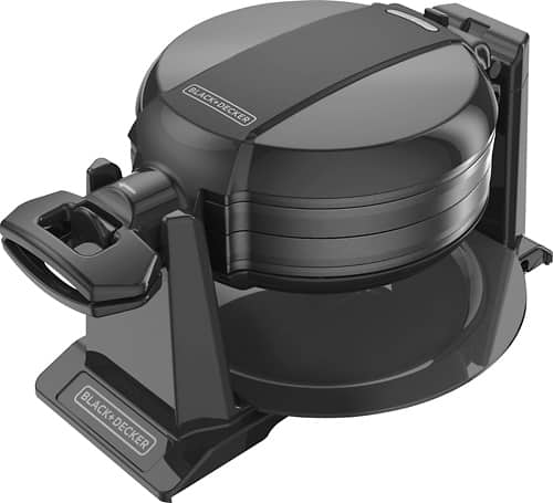 Black & Decker - Double Flip Waffle Maker - Black - Angle