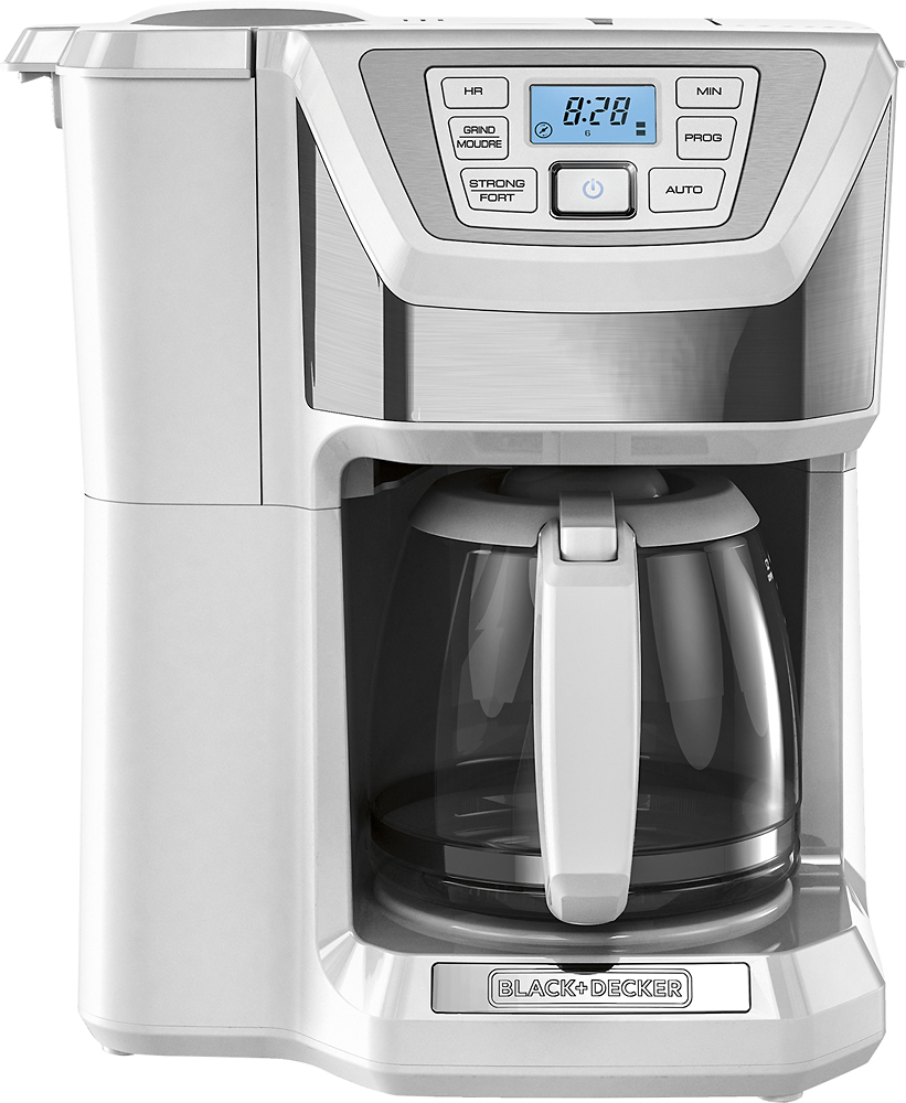 Best Buy: Mill & Brew 12-Cup* Coffee Maker White/Silver CM5000WD