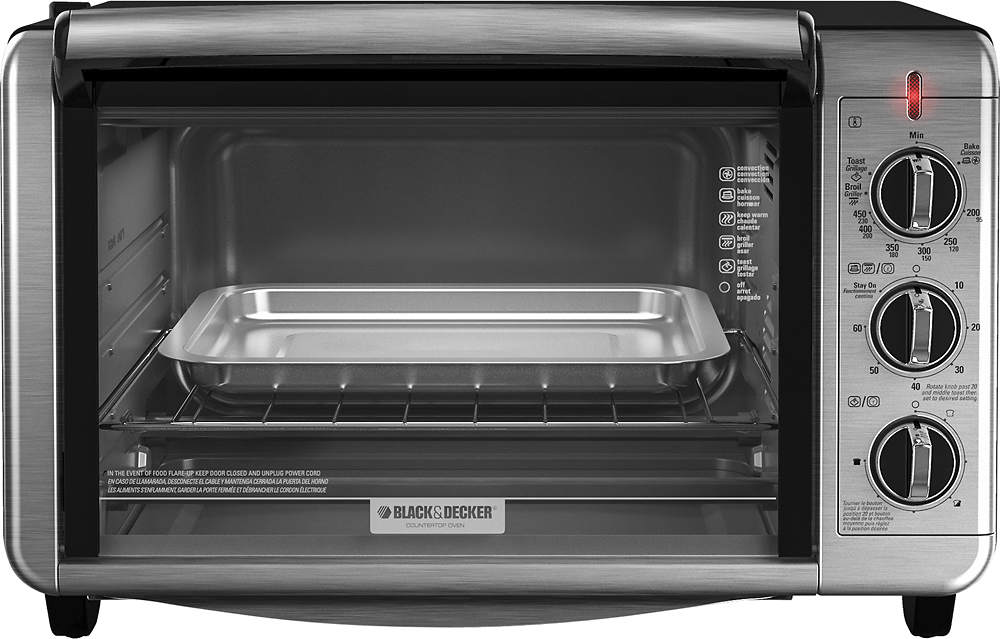 Black + Decker 6-Slice Stainless Steel/Black Convection Countertop Toaster  Oven & Reviews