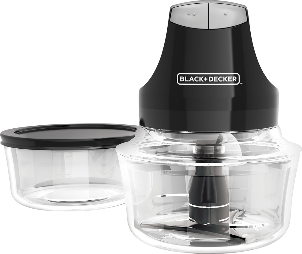 Electric Chopper BLACK & DECKER Multi-Purpose 4-Cup Glass Bowl &  Storage Lid