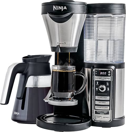 Ninja - Coffee Bar Brewer with Glass Carafe - Stainless Steel/Black-Angle_Standard