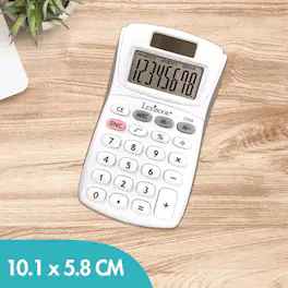 Lexibook - 8-Digit Pocket Calculator with Rubber Finish
