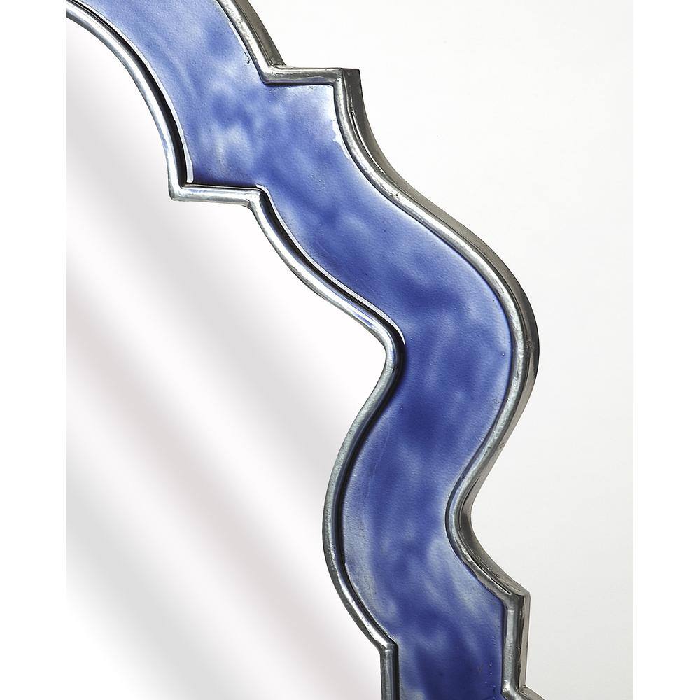 Angle. Butler Specialty - Donia Wall Mirror - Blue.
