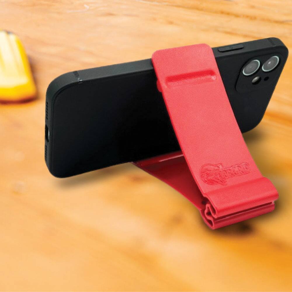 Left. GoBrands - GatorGrip Phone Stand - Red.