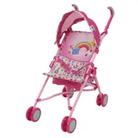 509 Crew - Baby Alive: Doll Stroller - Pink & Rainbow - Fits Dolls Up To 24" - Front_Zoom