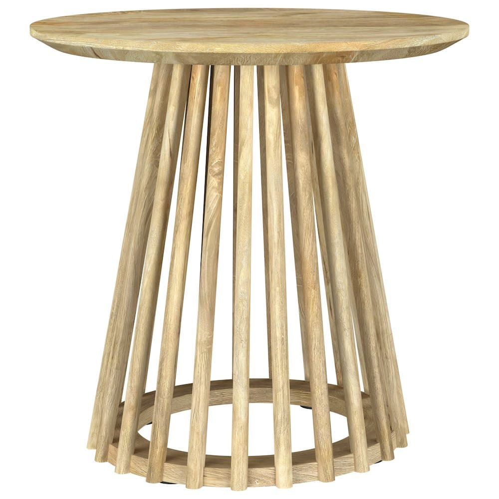 Coaster Co. of America - Touhy Round Solid Wood End Side Table Natural Mango - Green