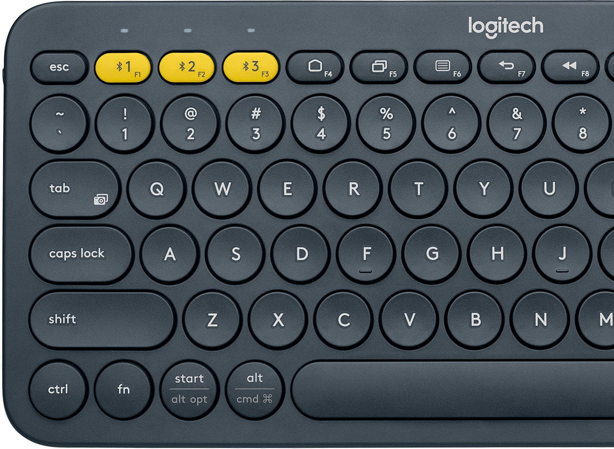 logitech esc 1 2 3 4 5 6 7 8 I ! 1 @ 2 # 3 $ 4 % 5 A 6 & 7 * 8 tab Q W E R T Y U I caps lock A S D F G H J shift Z X C V B N M ctrl fn start alt opt alt cmd H