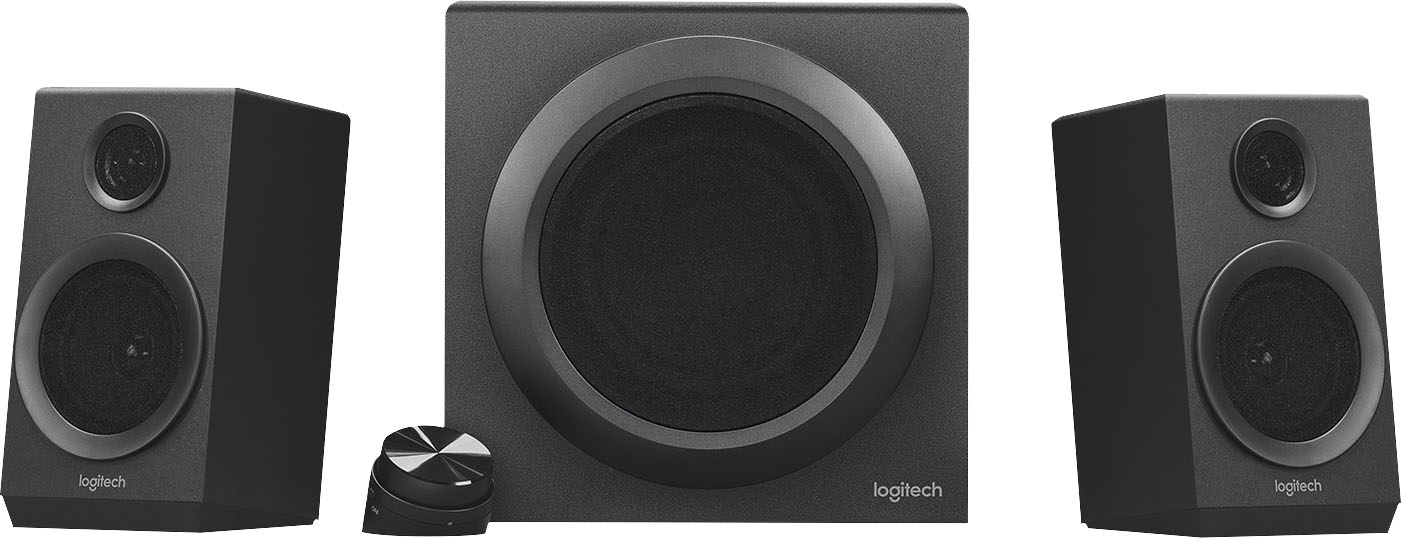 Logitech Z333 2.1 Speaker with Headphone Jack (3-Piece) Black 980-001203 - Best Buy