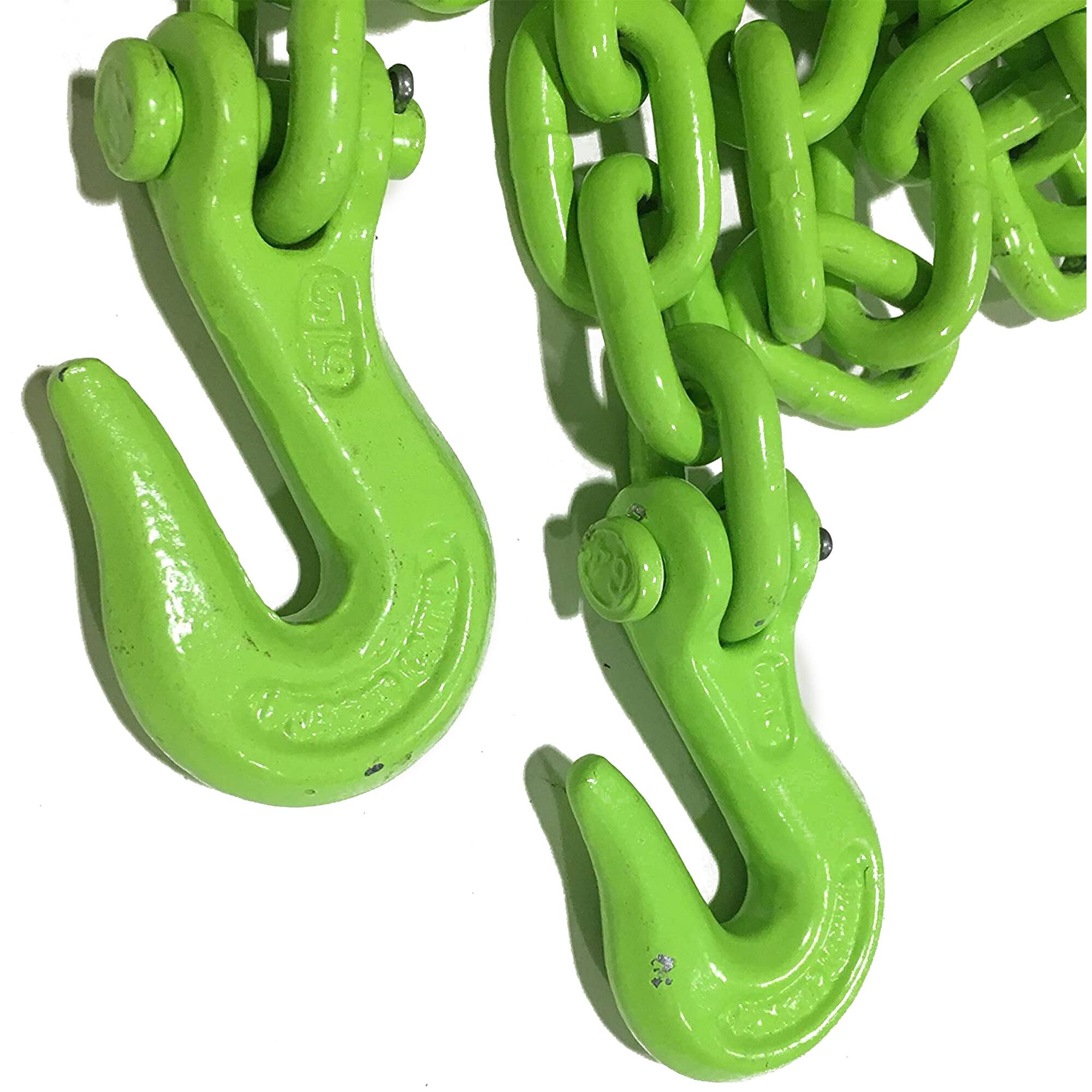Alt View 4. Timber Tuff - Timber Tuff 5/16 In x 14 Ft Multipurpose Grade 43 Log Chain with Hooks, Green - Green.