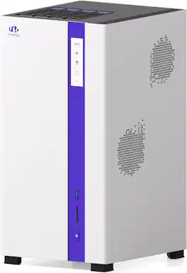 NIMO - Nexus Edge AI NAS,AMD Ryzen7 8845HS,Full PCIe GPU Slot for Local 70B LLM,Up to132TB ZFS Storage,Dual 10GbE,Diskless - White