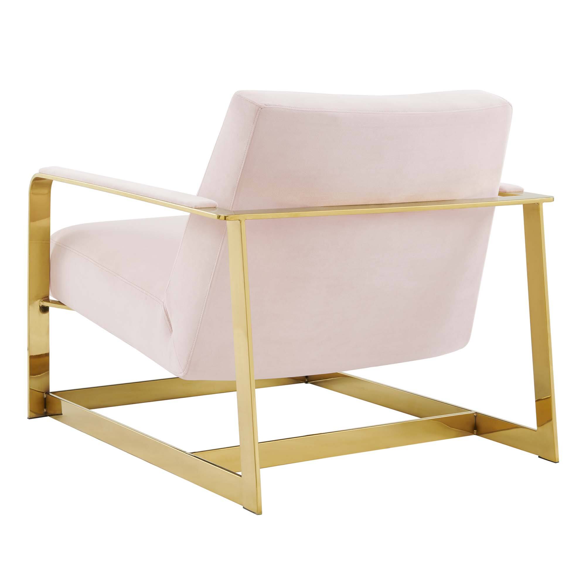 Alt View 2. Modway - Seg Performance Velvet Accent Chair by Modway - Gold Pink.