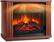 Front. Airo Comfort - Portable Electric Fireplace Space Heater for Indoor – 1500W with 3D Realistic Dancing Flame Effect - Brown.