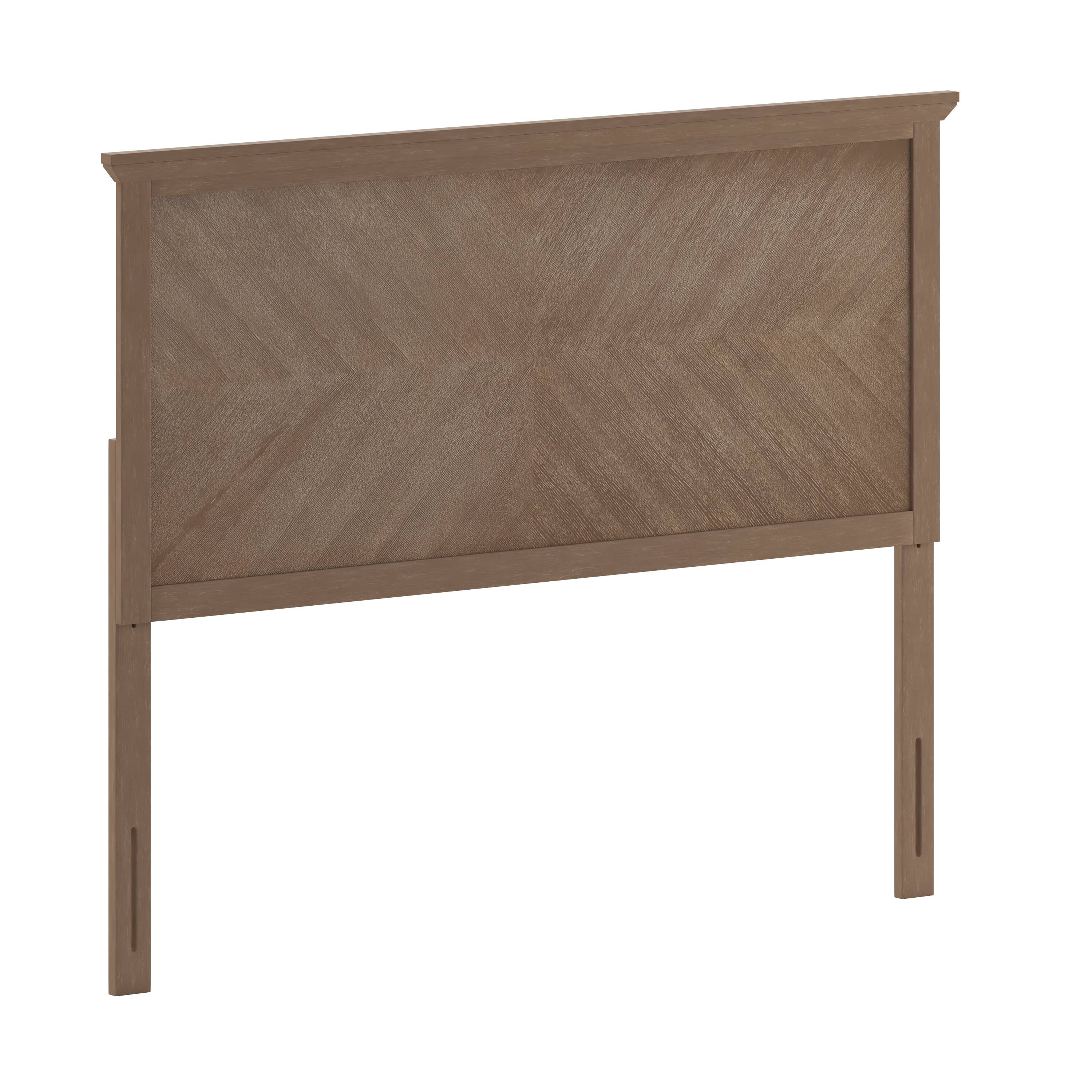 Alt View 1. Emma + Oliver - Frenti Herring Bone Wooden Adjustable Headboard Only - Light Brown.