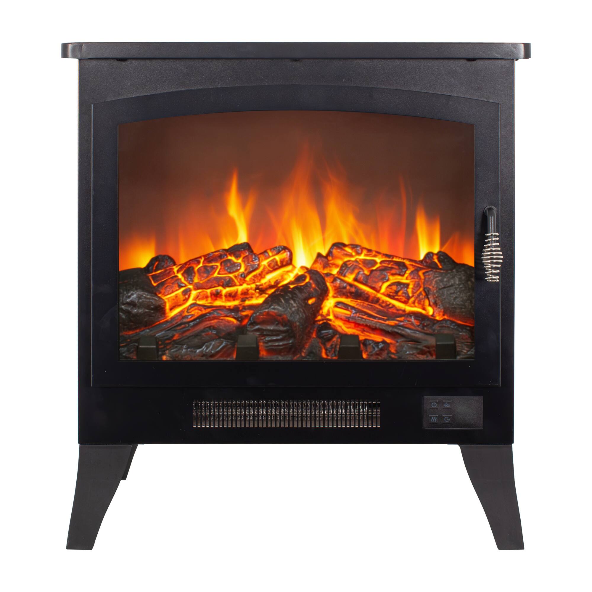 Alt View 1. Boyel Living - 21-in Antique Black Three-Sided Electric Fireplace Stove 1400W 5000 BTU with Remote Control and 23.3-in Height - Antique Black.
