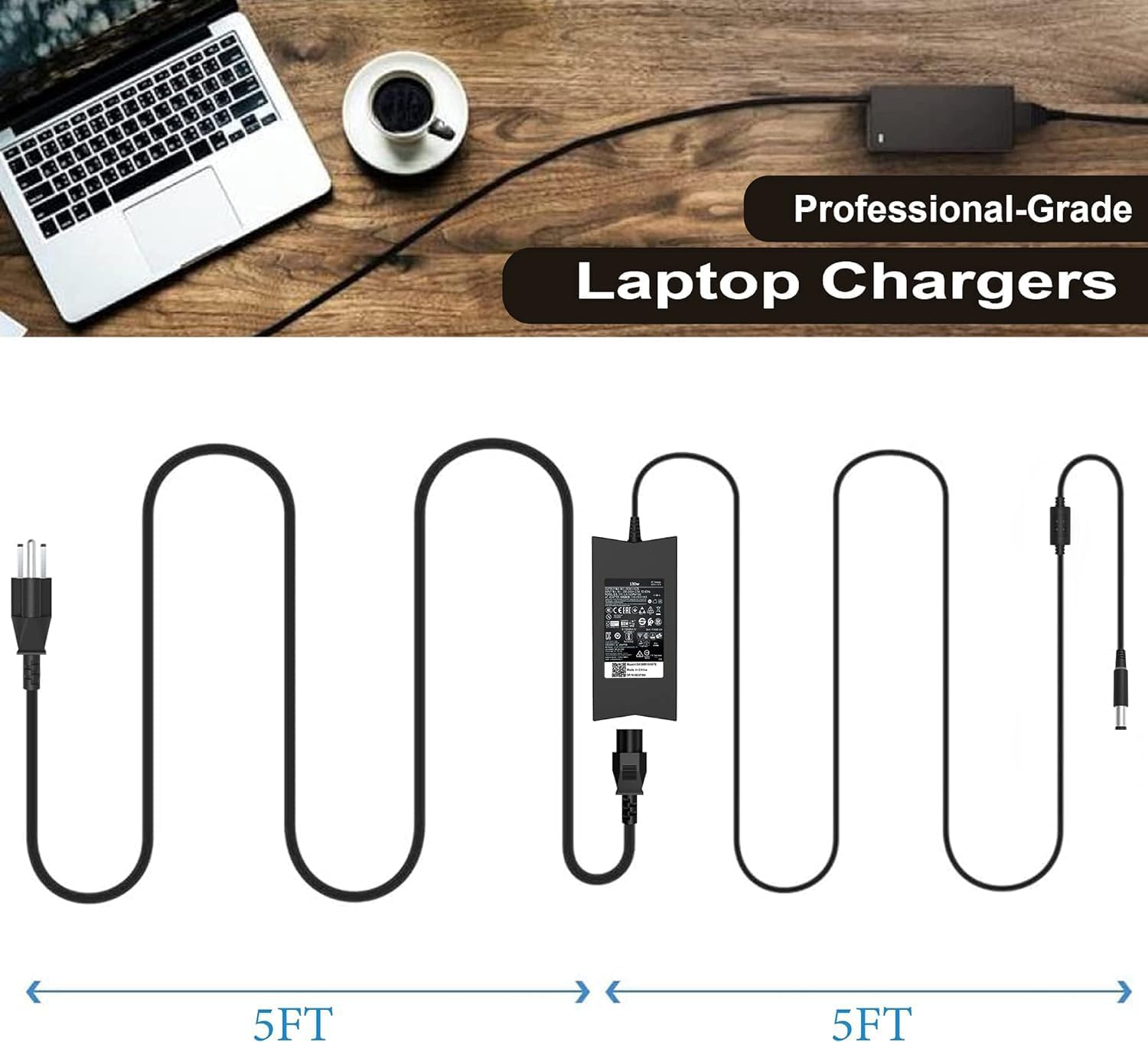 Professional-Grade Laptop Chargers x 5FT 5FT