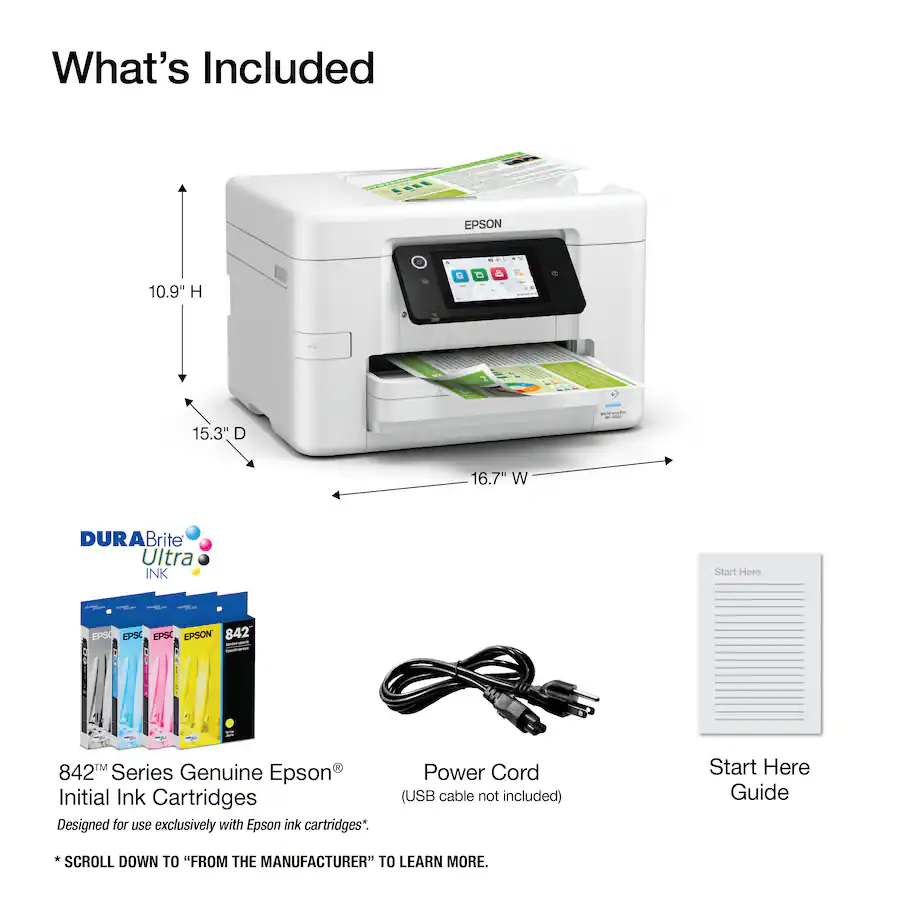 Workforce Pro Top Epson WorkForce Pro WF 4920 Wireless Color All in One Inkjet Printer ...
