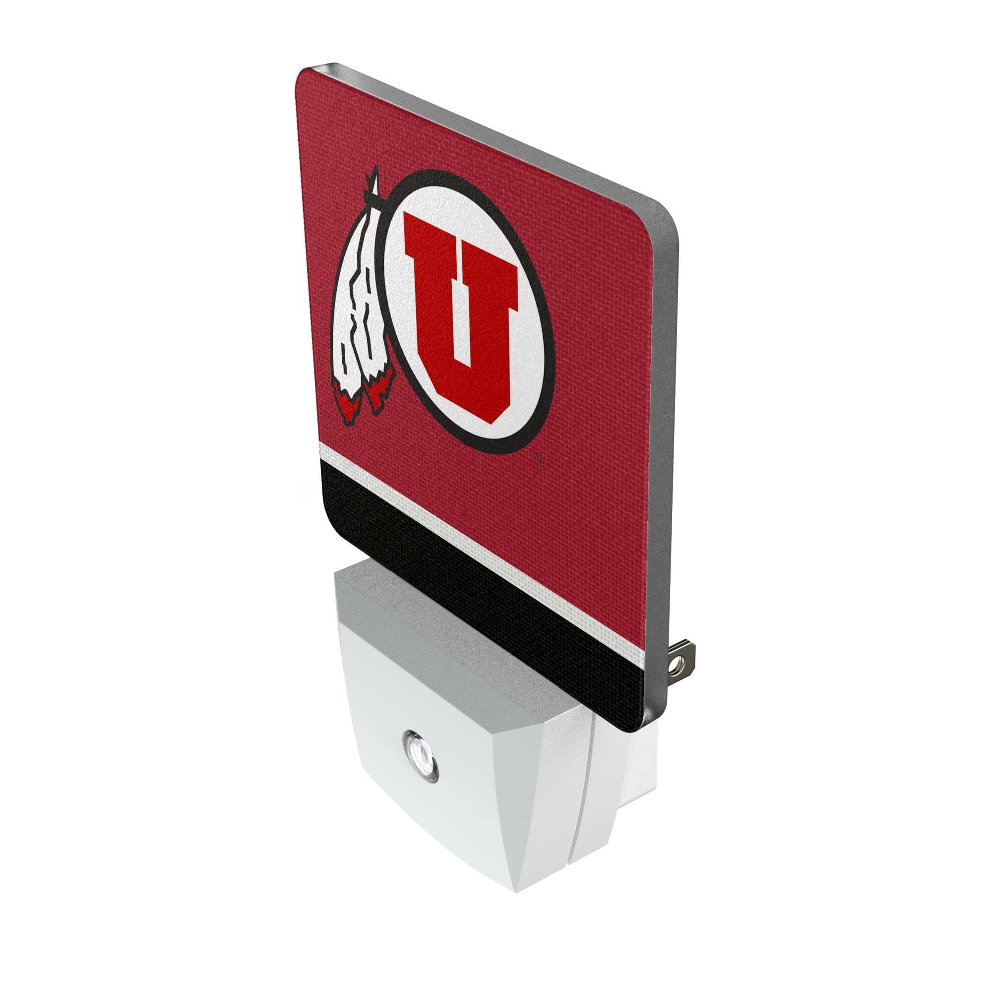Alt View 1. Keyscaper - Utah Utes Stripe Design Nightlight 2-Pack - Multicolor.