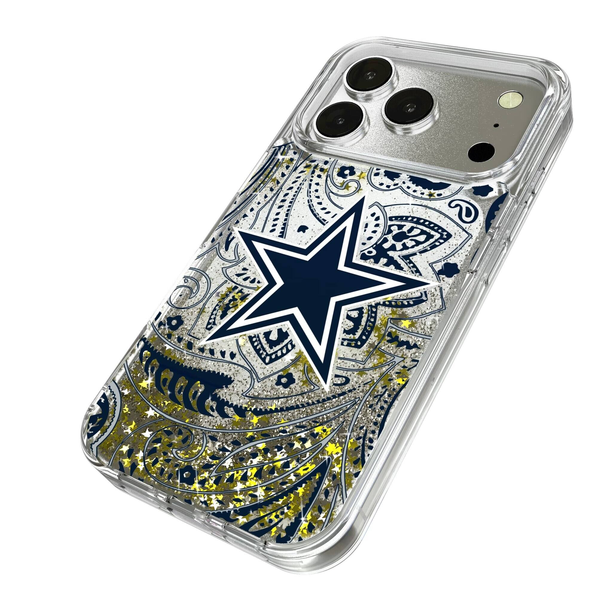 Alt View 1. Keyscaper - Dallas Cowboys iPhone Paisley Design Glitter Case - 15 - Multicolor.