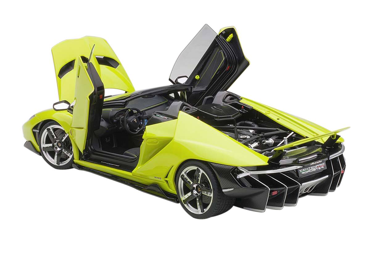Alt View 1. Autoart - Lamborghini Centenario Roadster Verde Scandal / Solid Light Green 1/18 Model Car by Autoart.