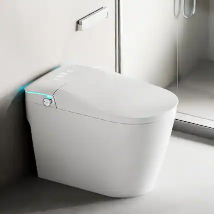 Front. Vipbear - Vipbear Smart Toilet with Bidet Built in, Night Light, One Piece Toilets With water tank, Dryer, Auto Lid&Seat - White.