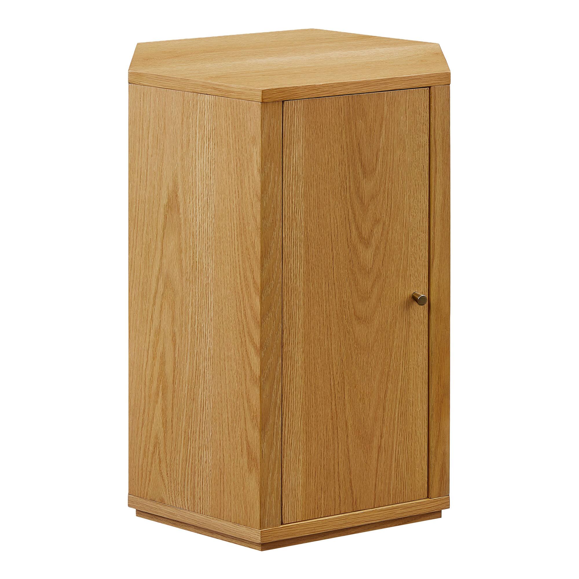 Angle. Modway - Kade Faceted Wood Side Table by Modway - Natural.