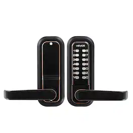 VEVOR - Mechanical Keyless Entry Door Lock, 2.0 Code Upgrade, 4-7 Digits Code, Single-Sided Push Button Combination Keypad - Oil-Rubbed Bronze