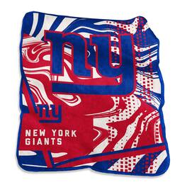 Logo Brands - New York Giants 50" x 60" Swirl Raschel Throw Blanket - Multicolor