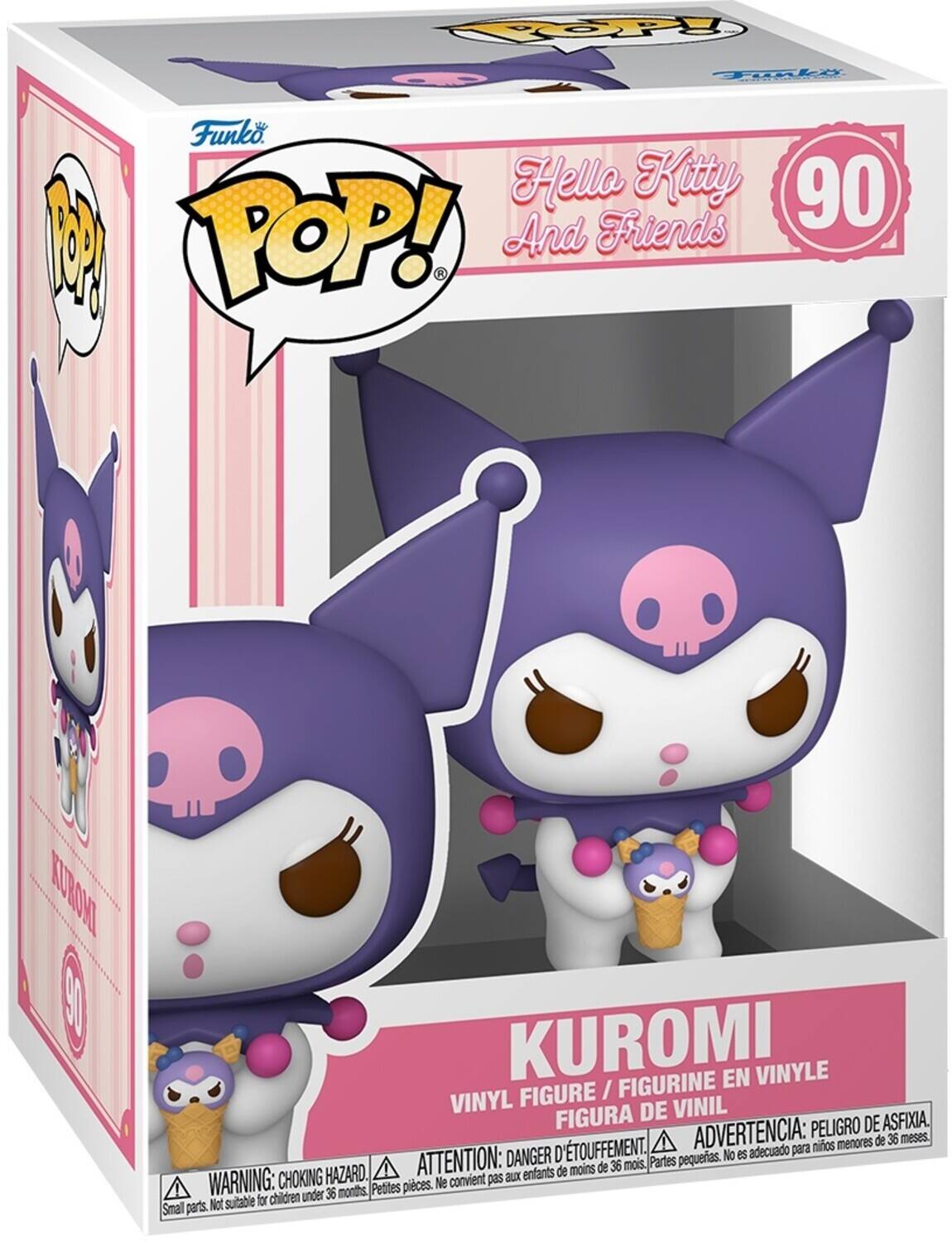 Hello Kitty 90, 1 POP! And Friends, 90 E KUROMI EN VINYLE FIGURE / FIGURINE VINYL DE VINIL FIGURA, PELIGRO DE ASFIXIA. D'TOUFFEMENT. ADVERTENCIA: para nios menores de 36 meses. DANGER pequeias. No es adecuado HAZARD. ATTENTION: auX enfants de moins de 36 mois. Partes WARNING: CHOKING Petites pieces. Ne convient pas for children under 36 months, Small parts. Not sutable
