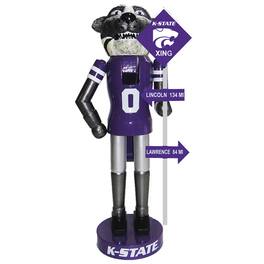 Santa's Workshop - /Gray Kansas State Wildcats 12'' Rivalry Nutcracker - Purple
