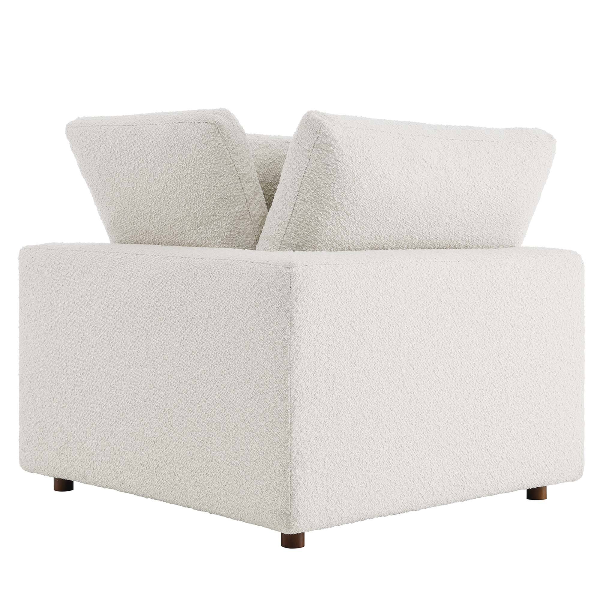 Alt View 4. Modway - Commix Down Filled Overstuffed Boucle Fabric Corner Chair by Modway - Ivory.