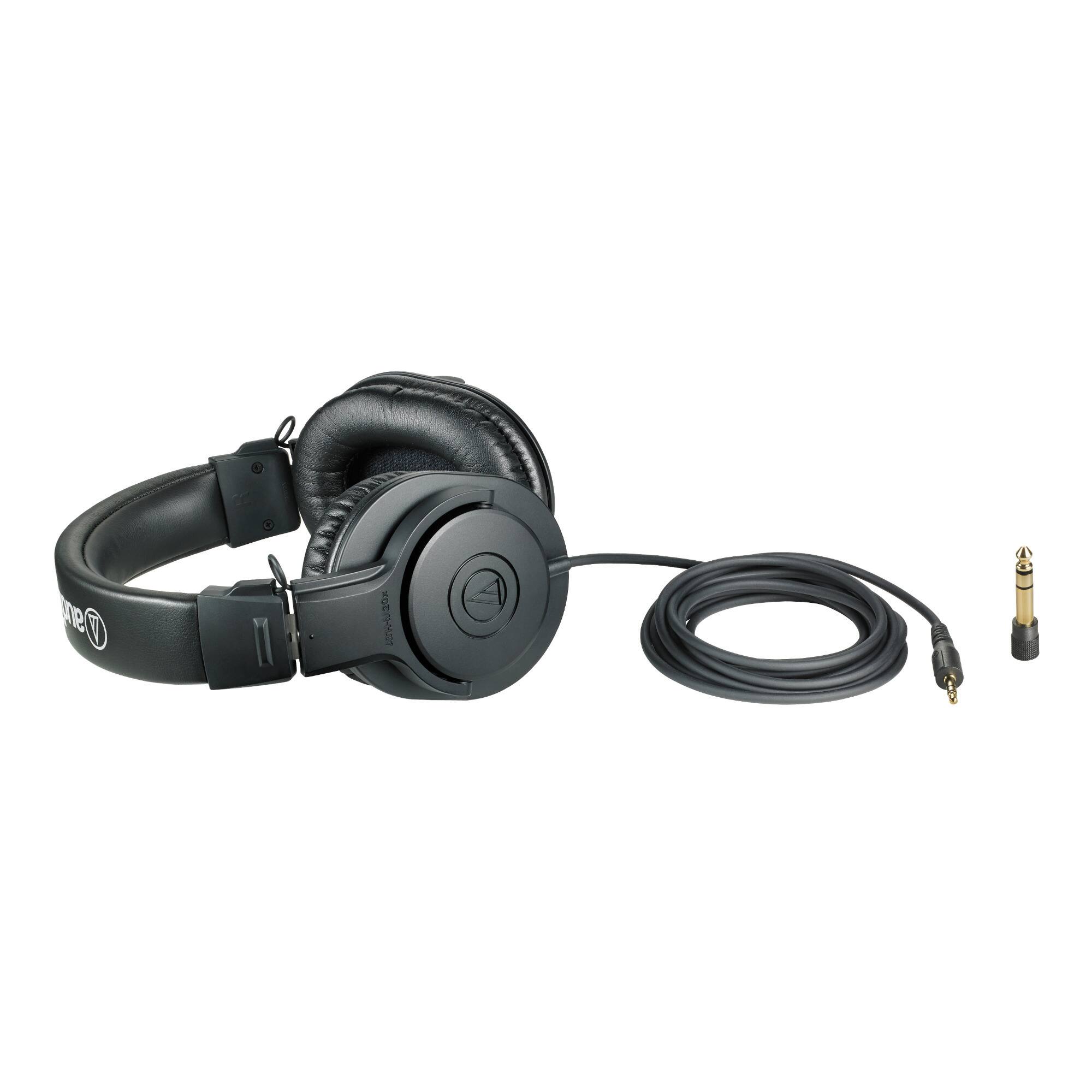 Angle. Audio-Technica - Audio-Technica ATH-M20X Monitor Headphones with Knox Gear Headphone Case.