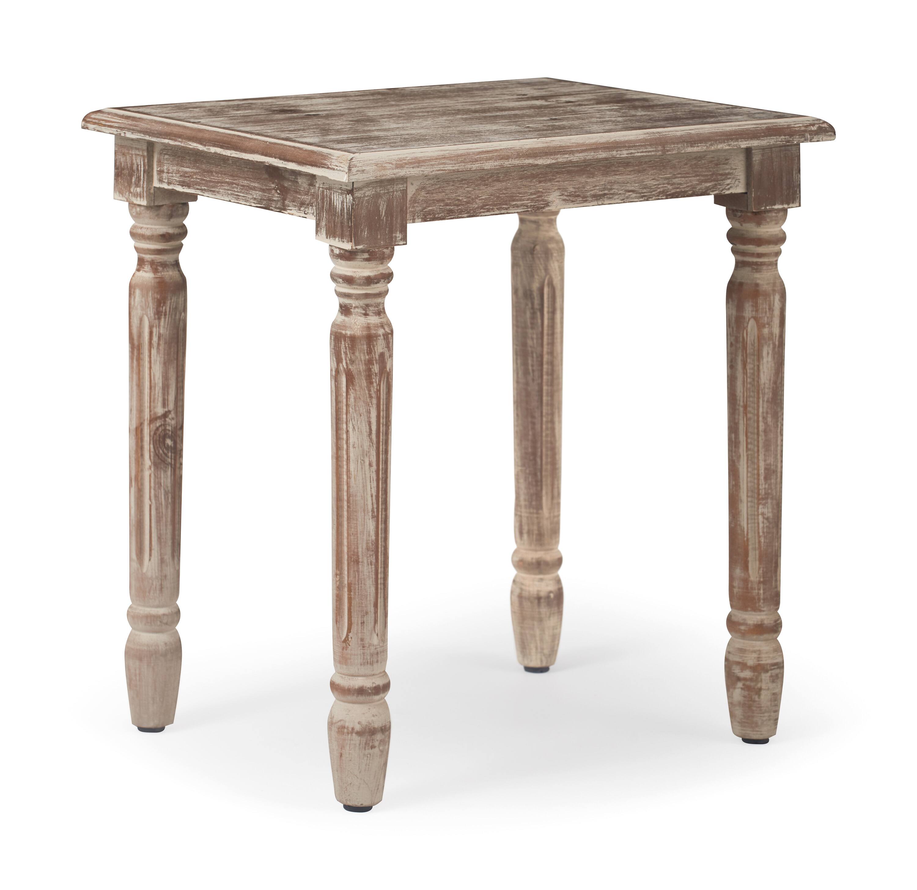Back. Finch - Finch Rothko Side Table, Distressed Natural - Distressed Natural.